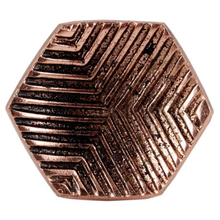 Hexagon Antique Copper Aluminium Cabinet Knob